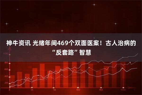 神牛资讯 光绪年间469个双面医案！古人治病的“反套路”智慧
